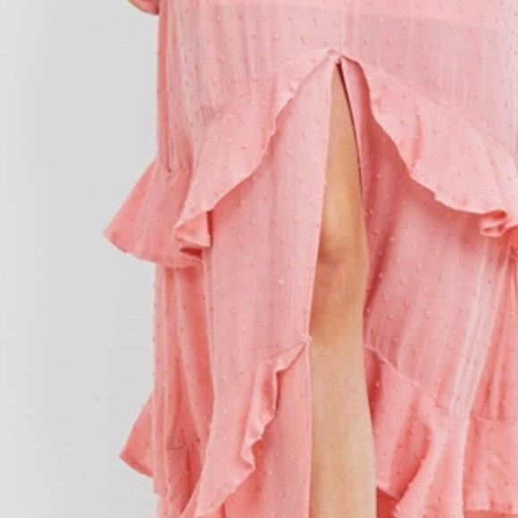 Pink Textured Maxi Dress - Picture 5 of 7